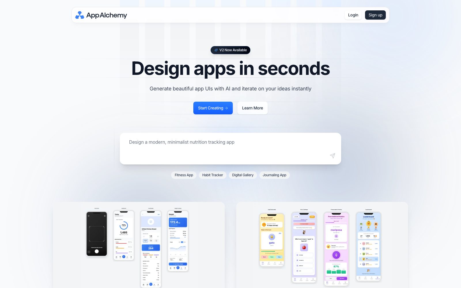 AppAlchemy AI homepage preview