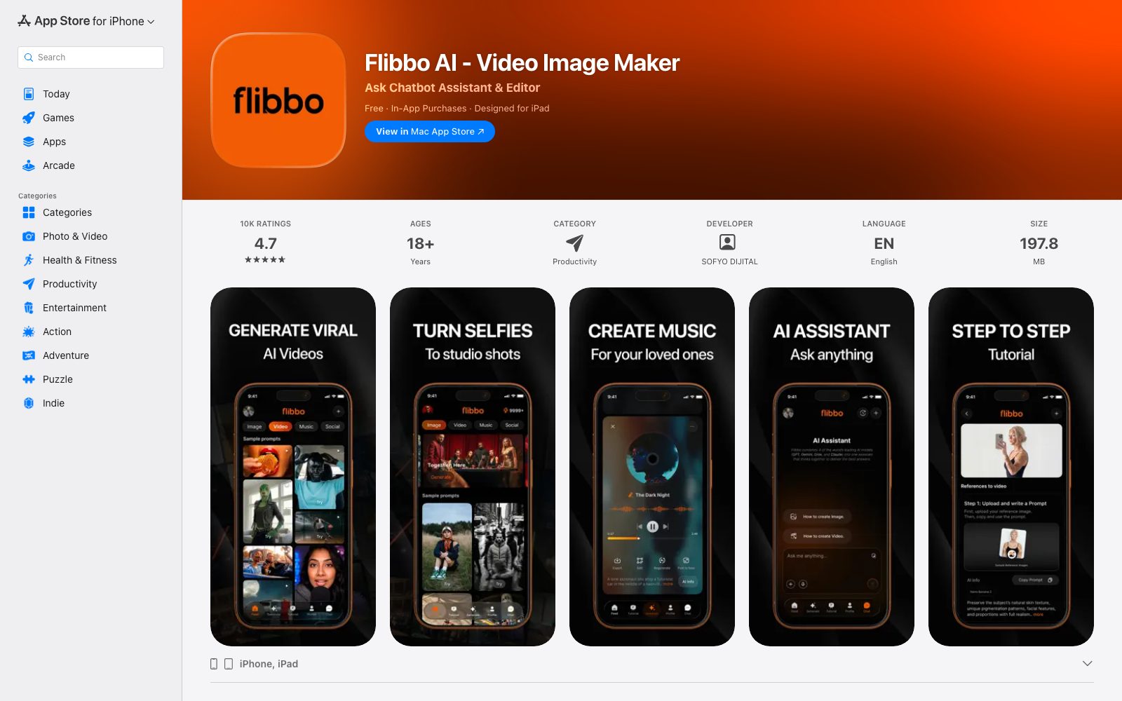 Flibbo AI Video & Image Maker homepage preview