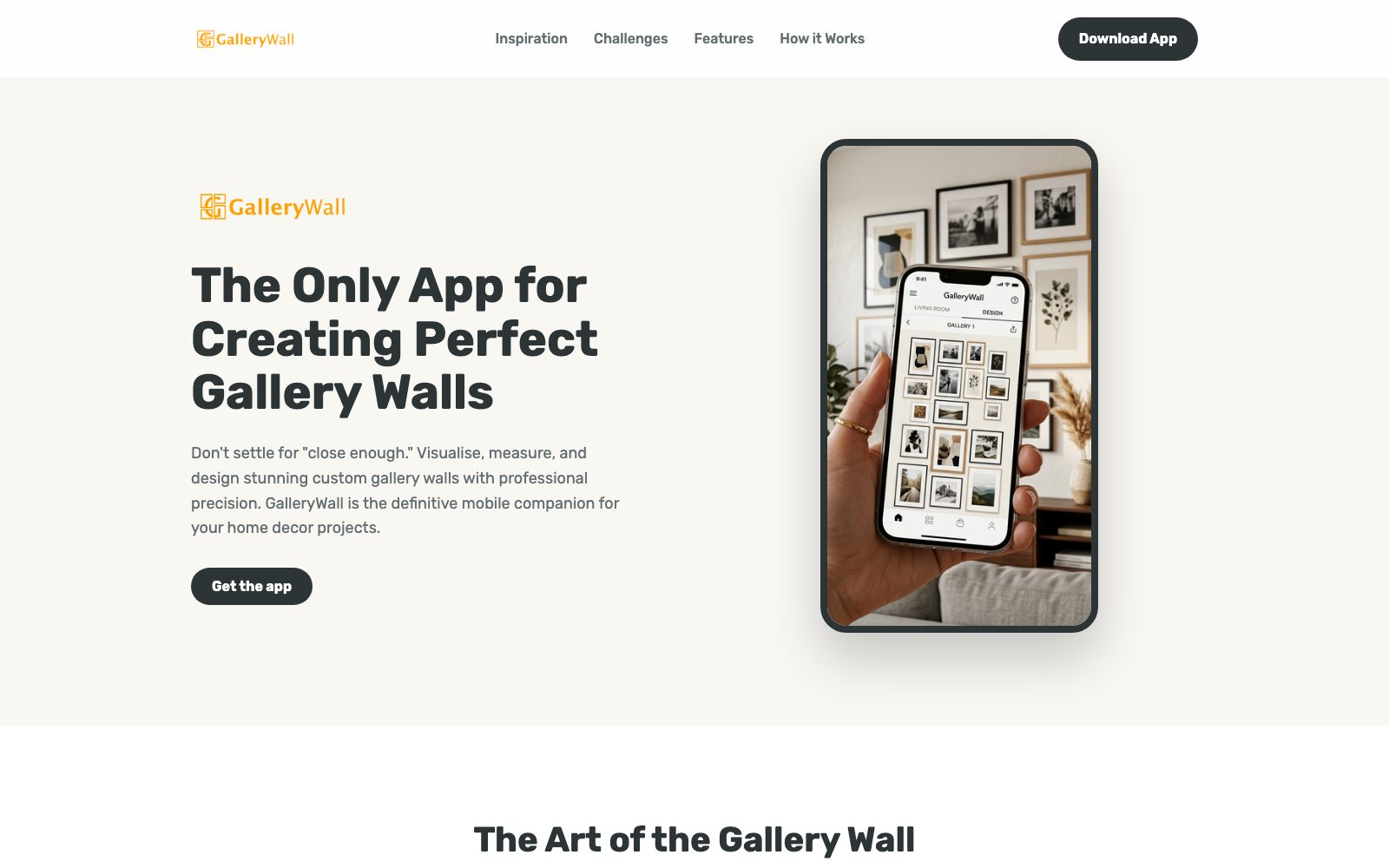 GalleryWall homepage preview