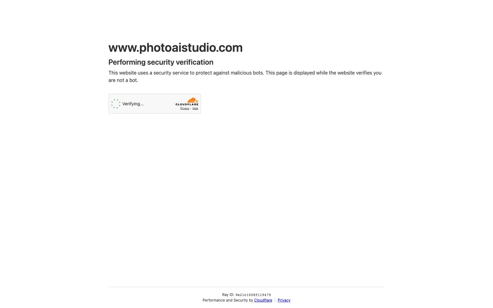 Photo AI Studio homepage preview